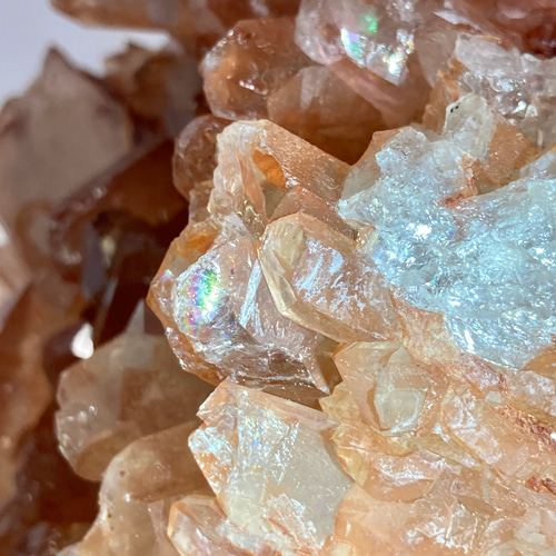 レインボー✨ タンジェリンクォーツ 原石 ラフストーン クラスター