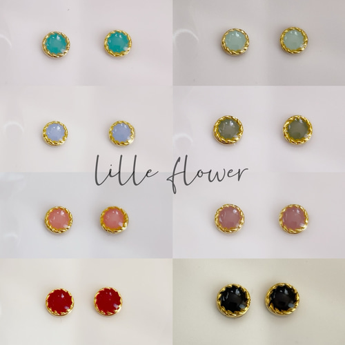 No.549-G 樹脂ポストピアス☆半球ラインストーン☆トライアングル型  