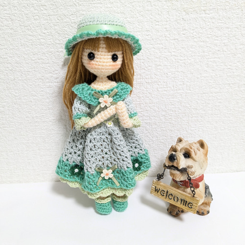 ✿〈受注制作〉野原の女の子 着せ替えあみぐるみ あみぐるみ