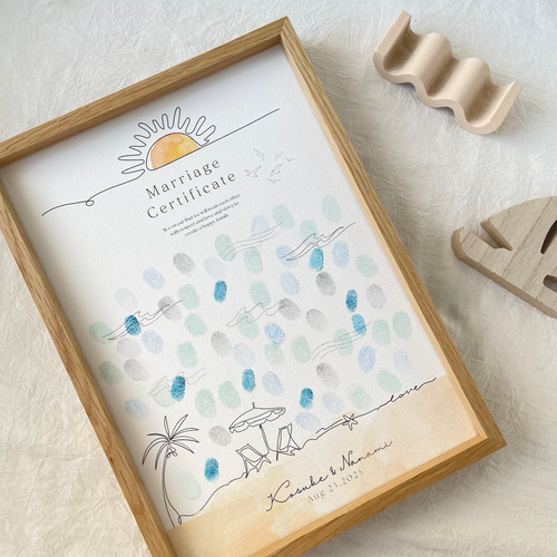 海 マリン 結婚証明書/沖縄挙式/海外挙式/マリン結婚証明/海結婚証明書