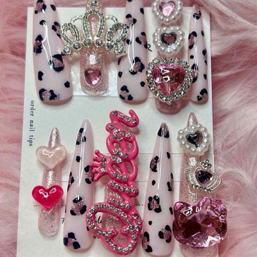 スーパーロングネイルチップ キッズ向き ギャル ゴテゴテネイル ネイル