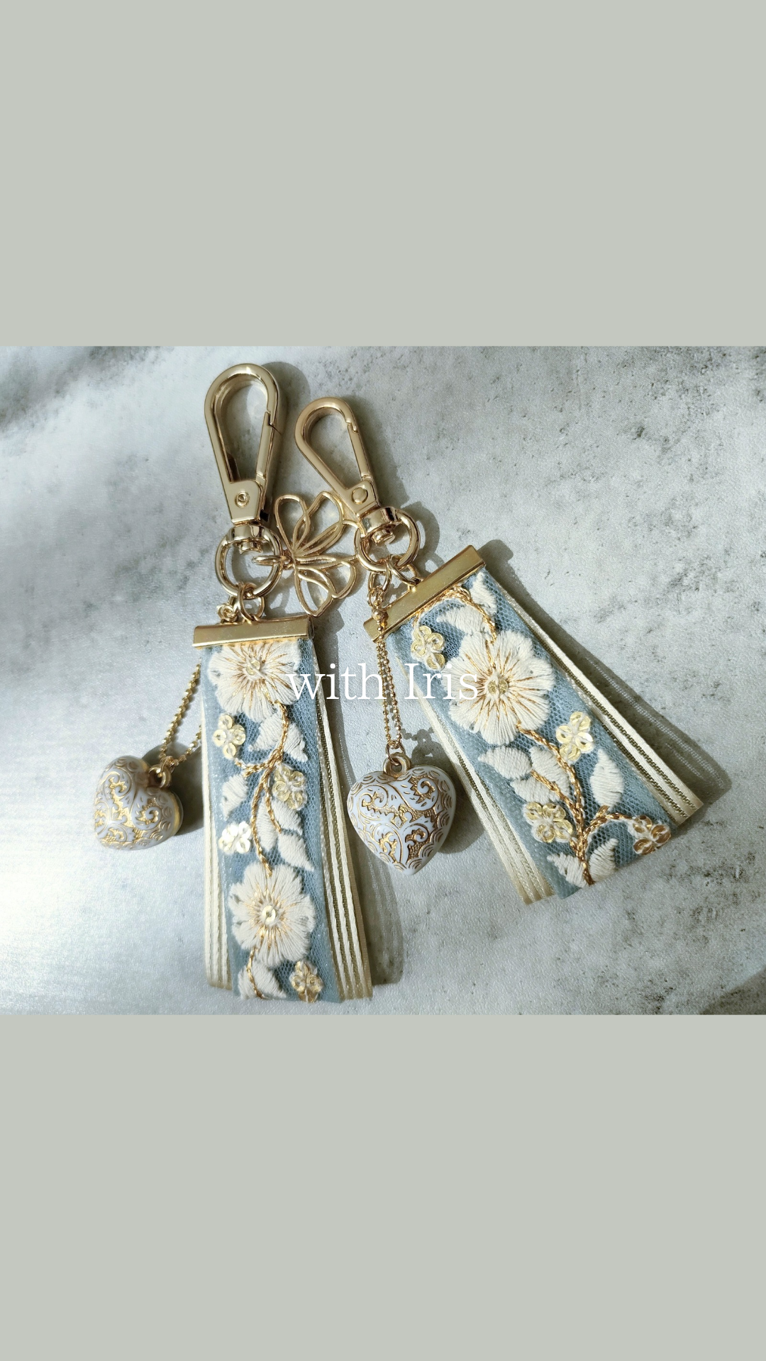 再再再再…販♡インド刺繍リボン キーチャーム バッグチャーム お洒落