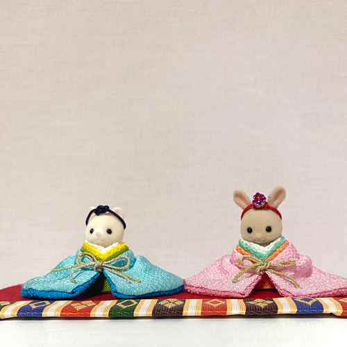 シルバニア赤ちゃん ひな祭り 着物着せかえ ひな人形・雛飾り 縫子mido