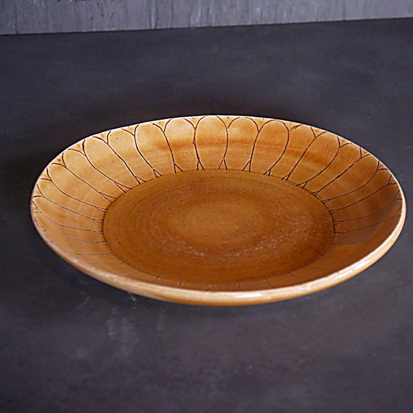 飴色ひまわり皿 99.23.PL 5枚目の画像