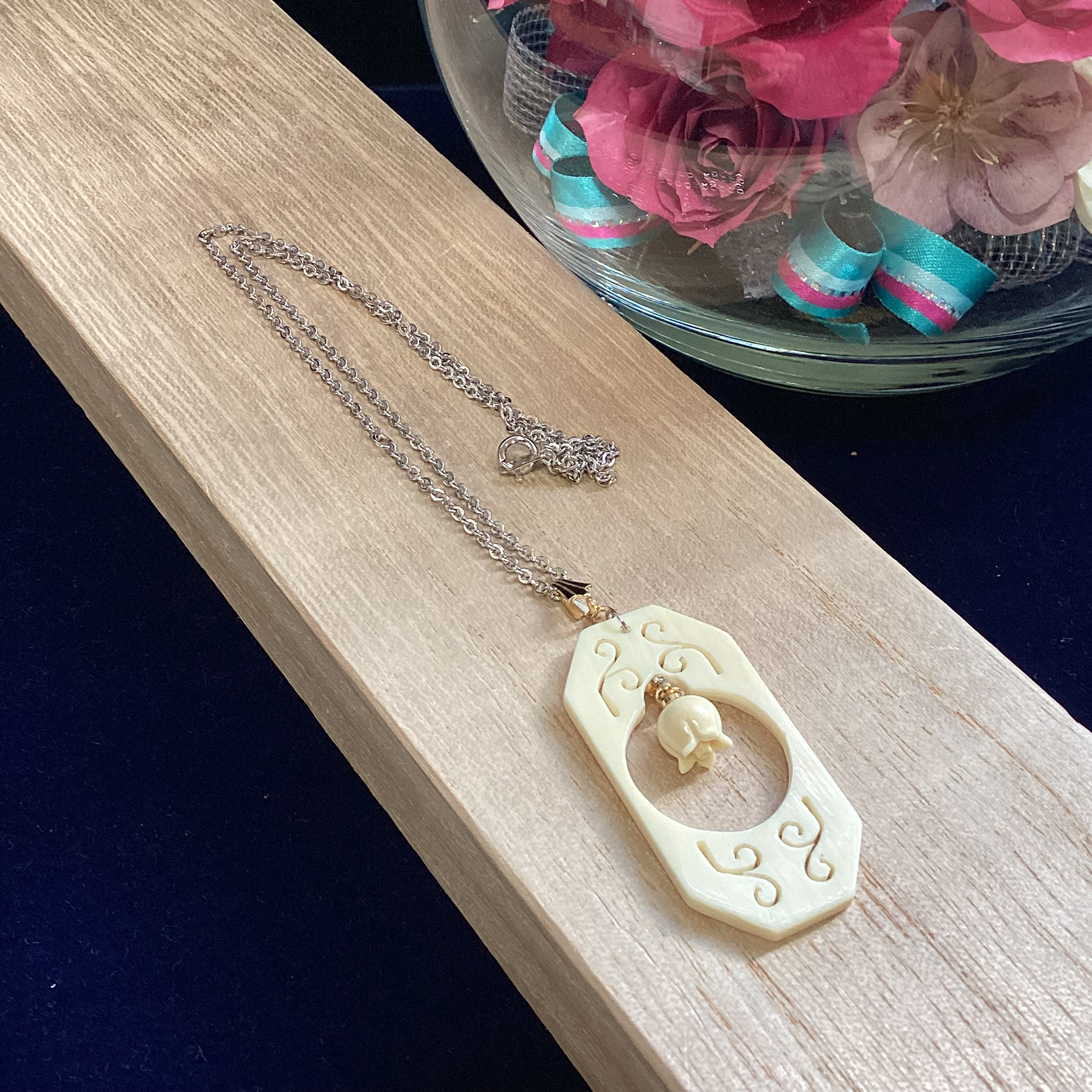 ★本象牙スイングペンダント※A-118