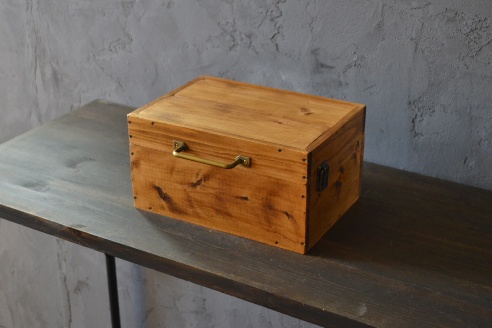 0310mito ≪木製ケース≫日本産ひのきのトランクBOX/Lサイズ