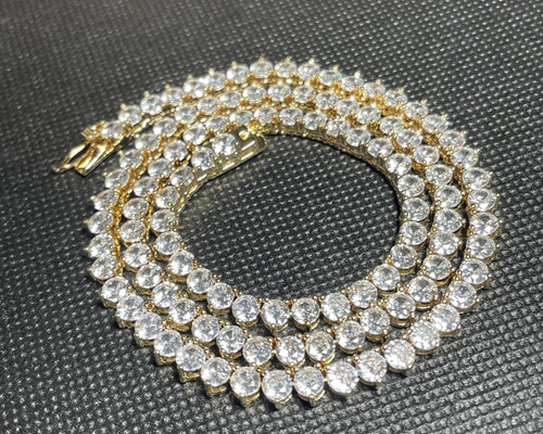 【目を奪う新時代ネックレス】 Iced outチェーン　ブリンブリン ゴールド Iced Out キューバン チェーン ネックレス – GILA JEWELZ