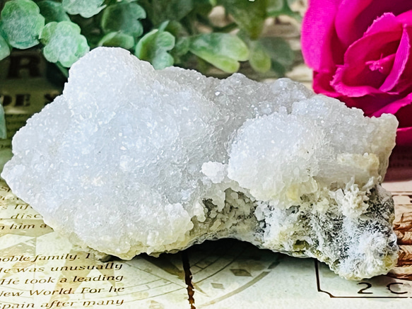 かわいい！ハート型シトリンクラスター原石フラワー付き