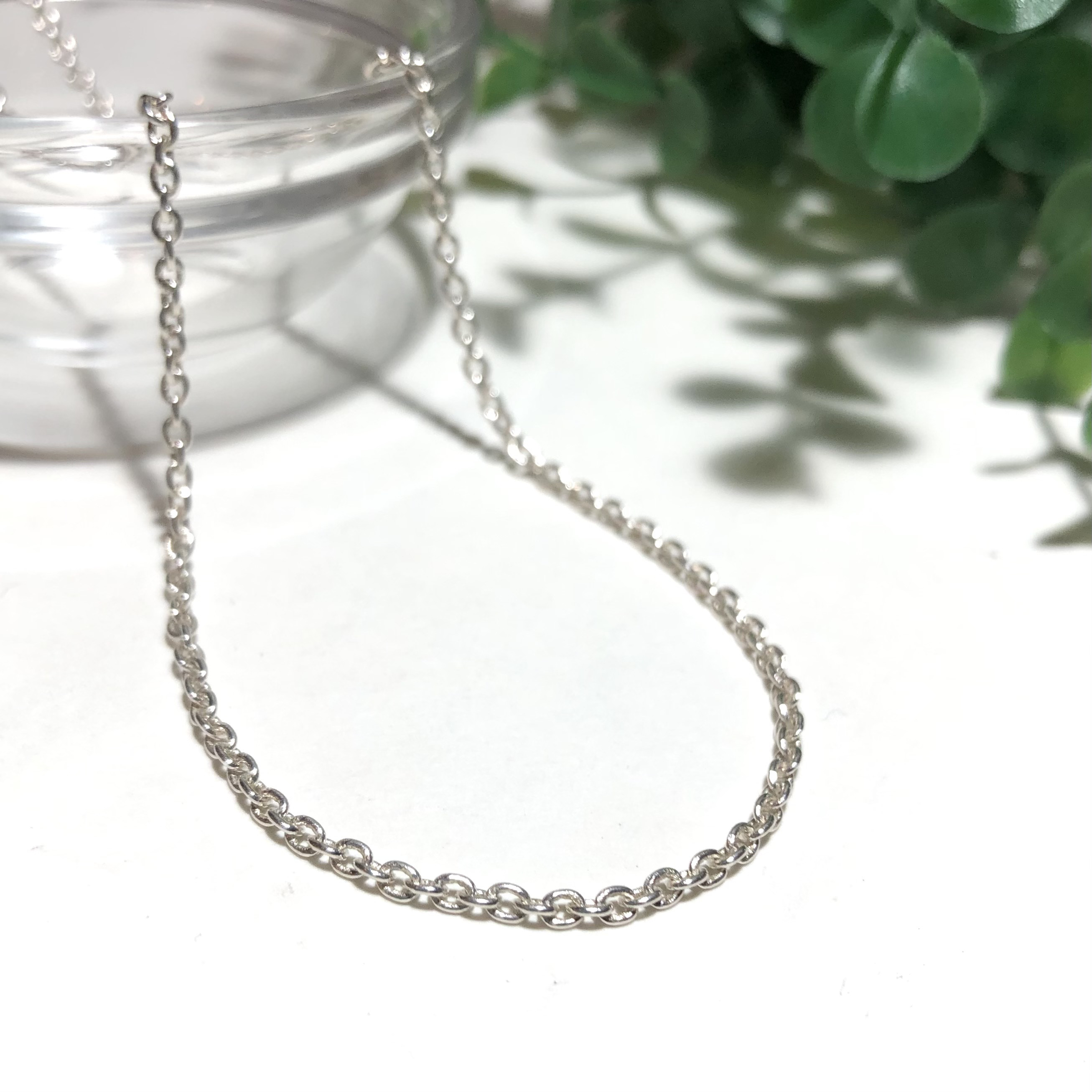 再入荷！純銀製＊あずき2mmチェーン 56cm