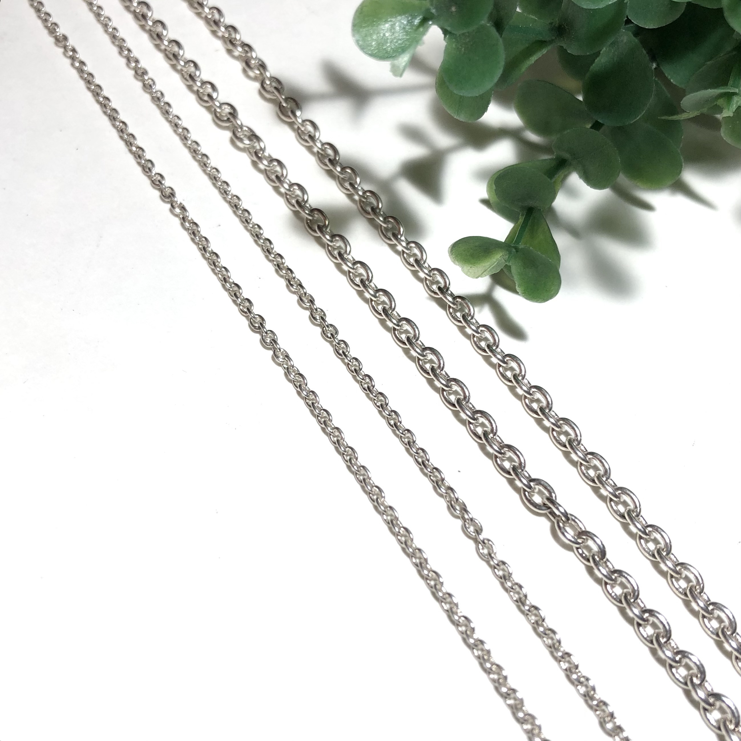 再入荷！純銀製＊あずき2mmチェーン 51cm