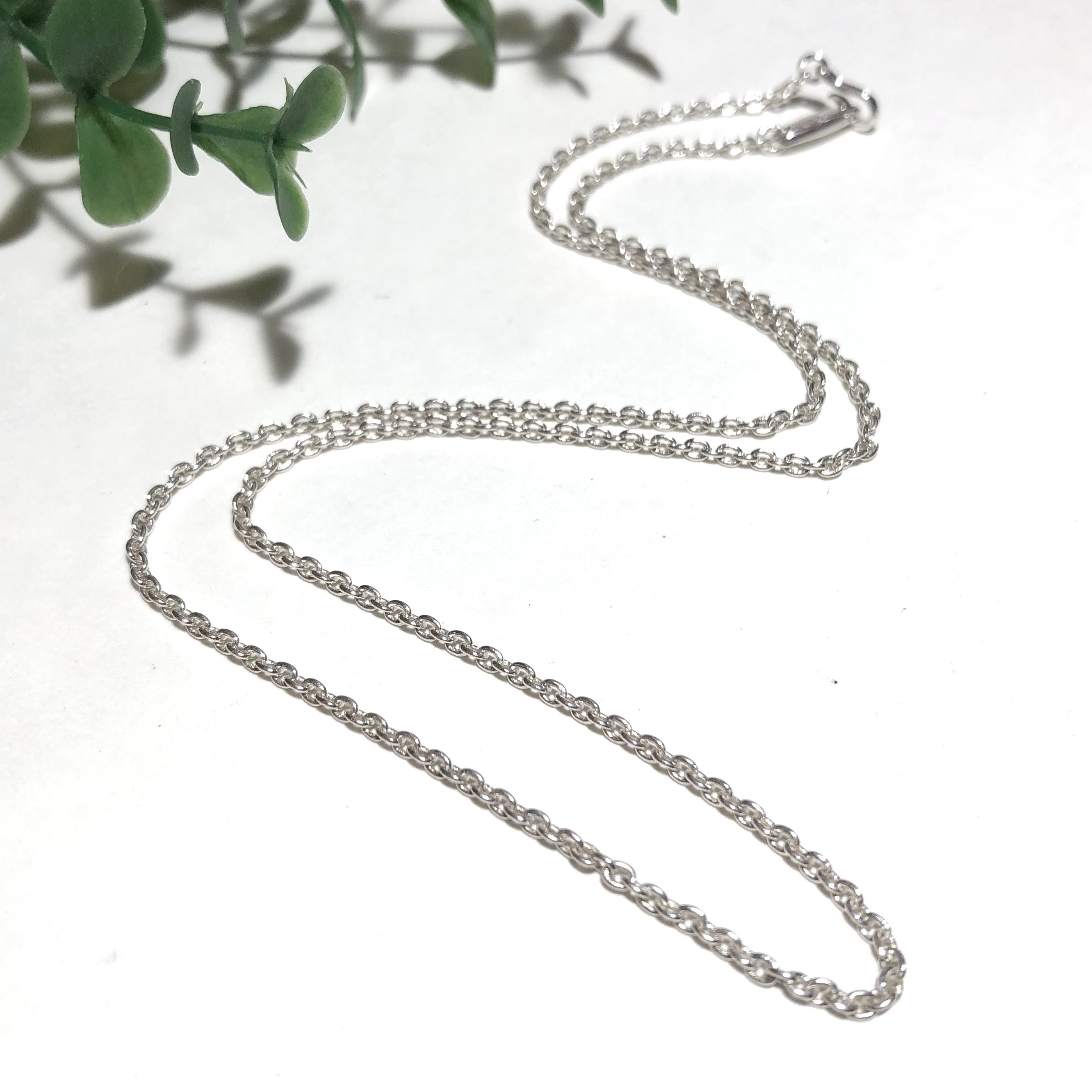 再入荷！純銀製＊あずき2mmチェーン 51cm