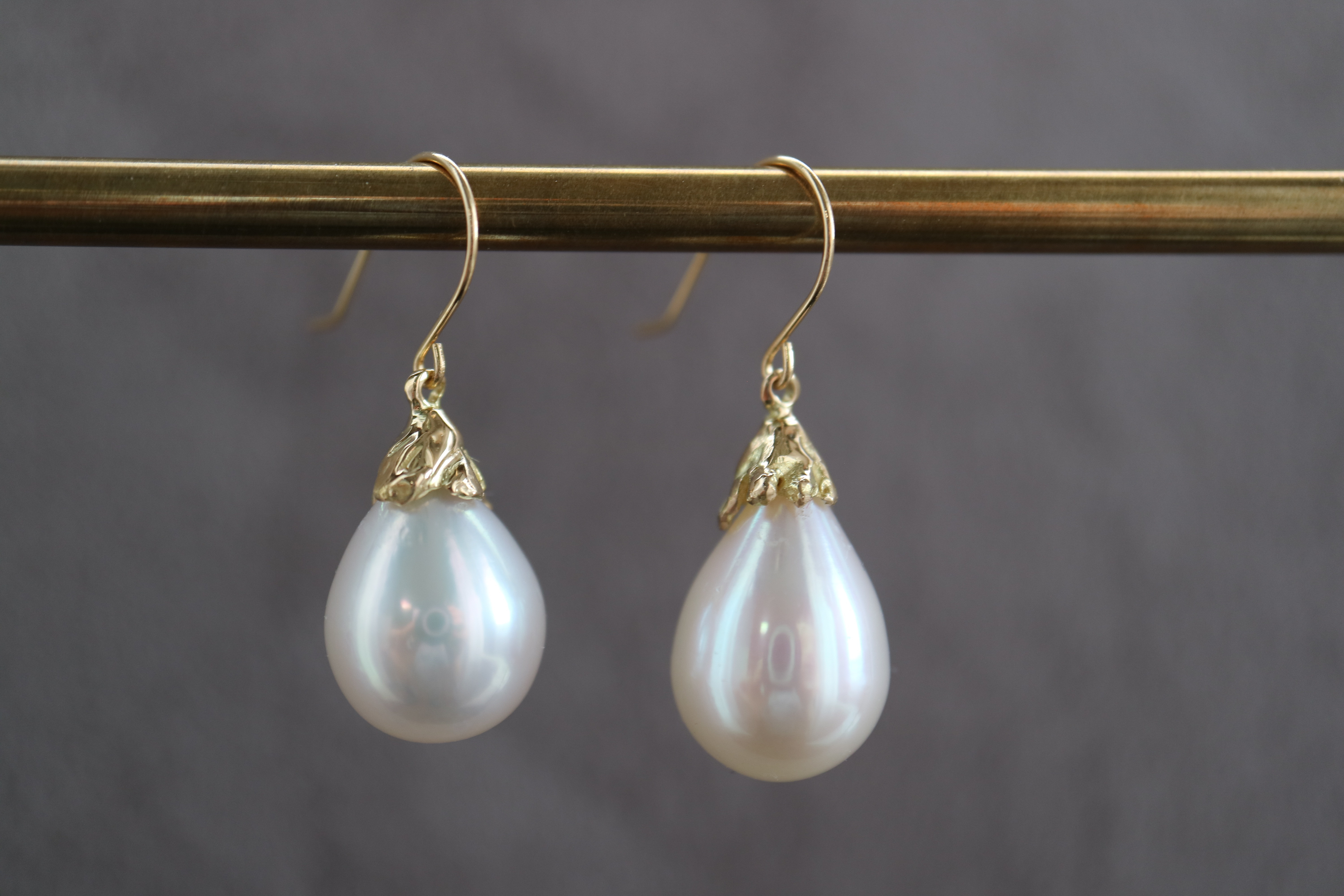 Drop Pearl  K18  ピアス　 (24P-04)