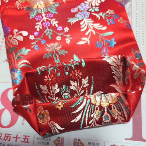 中華風巾着ポーチ 巾着袋 ゆきふる 通販 18803699｜Creema(クリーマ