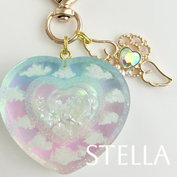 011　 ハート シェイカー キーホルダー〈桜ピンク〉オイル無 011 ハート シェイカー キーホルダー〈桜ピンク〉オイル無