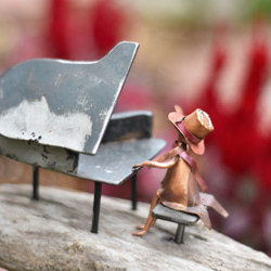 鉄の彫刻 カセキの時間「BOX-桜」 OKP-162 立体・オブジェ アート