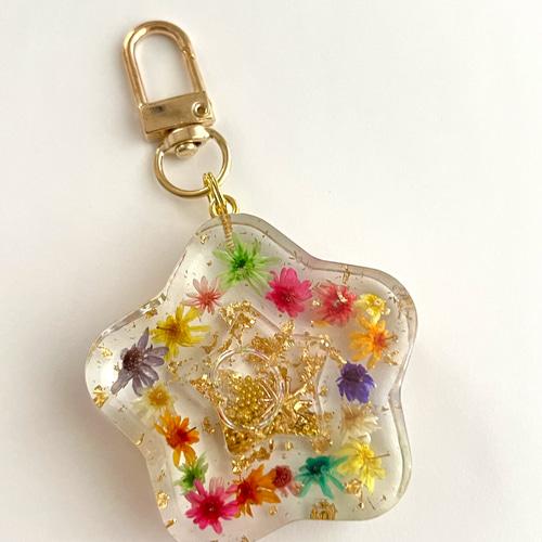 売れました　フラワーカプセルキーホルダー　レジン 売れましたフラワーカプセルキーホルダーレジン