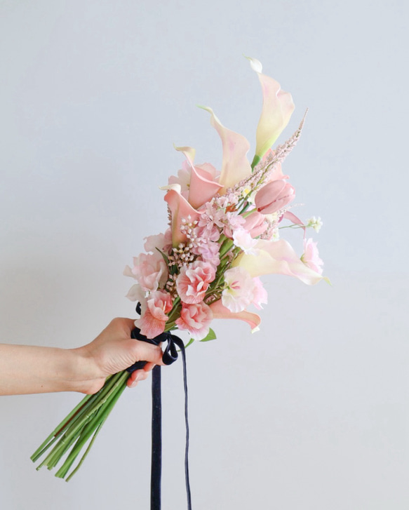 ♢大人婚の格を上げるピンクブーケ／白ドレス／ブラックドレス／アーム