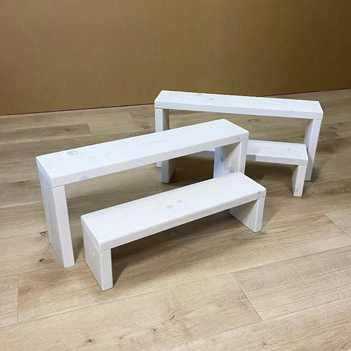 フラワースタンド プランタースタンド 4個セット 木製 花台 キッチン棚