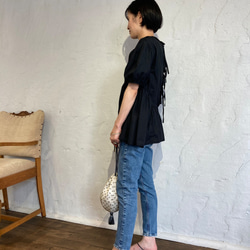 Lamp bag(toile de jouy) ランプ型巾着バッグ 9枚目の画像