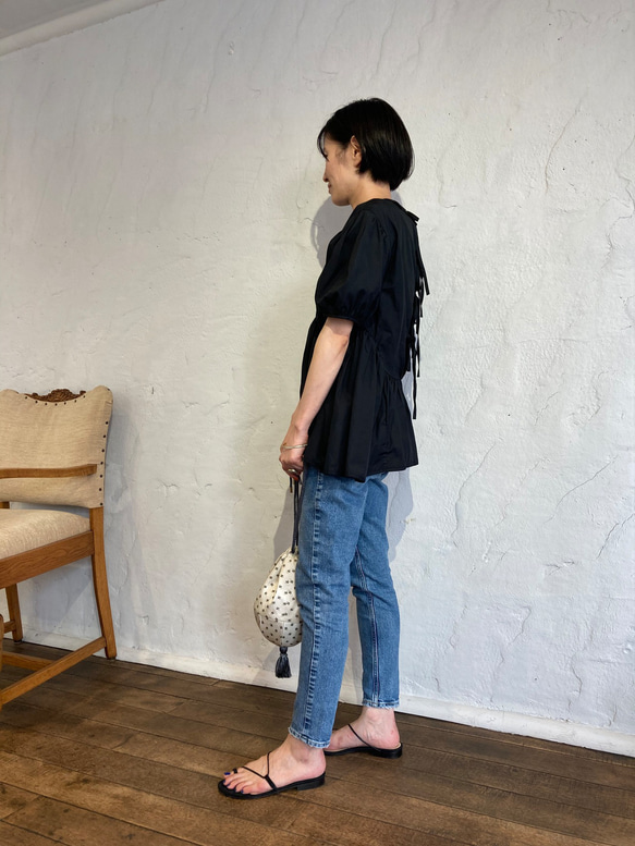 Lamp bag(toile de jouy) ランプ型巾着バッグ 9枚目の画像