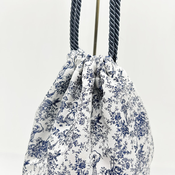 Lamp bag(toile de jouy) ランプ型巾着バッグ 4枚目の画像
