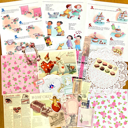 ♡Valentine's Day♡バレンタイン♪コラージュセット♡英字絵本