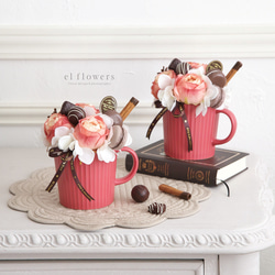 アロマキャンドルアレンジ＊インテリアフラワー アートフラワー el