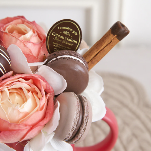 ♡フラワーバレンタイン♡ローズとチョコレートスイーツのアレンジ
