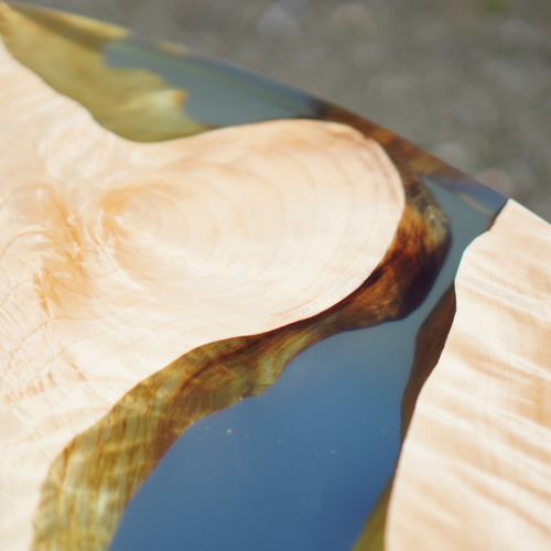 送料無料】栃のレジン丸テーブル 92cm 2人〜4人サイズ ローテーブル