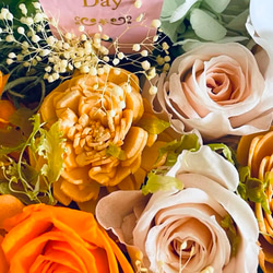 2色から選ぶ胡蝶蘭ローズバスケット　開店祝い　結婚祝い　プリザーブドフラワー　退職祝い　ピンク　オレンジ お誕生日 4枚目の画像