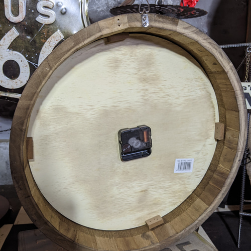 樽型 ウォールクロック 254 ウイスキー樽 壁掛け時計 ホグスヘッドバレル 樽型 ウォールクロック 254 ウイスキー樽 壁掛け時計