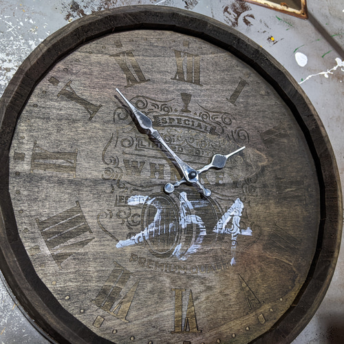 樽型 ウォールクロック 254 ウイスキー樽 壁掛け時計 ホグスヘッドバレル 樽型 ウォールクロック 254 ウイスキー樽 壁掛け時計 ホグスヘッド