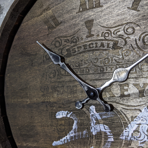 樽型 ウォールクロック 254 ウイスキー樽 壁掛け時計 ホグスヘッドバレル 樽型 ウォールクロック 254 ウイスキー樽 壁掛け時計 ホグスヘッド