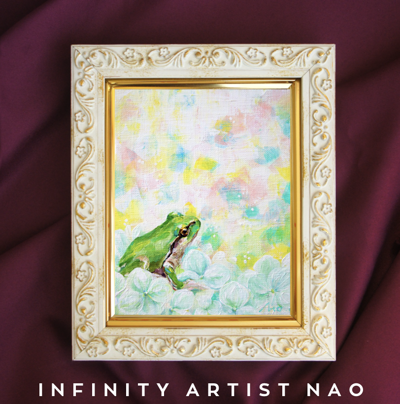 蛙 カエル 原画 アート 絵画 画家 インテリア ハンドメイド