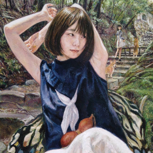 ◇【しらないせかい うかうか】◇絵画 原画販売 アクリル絵具 10号