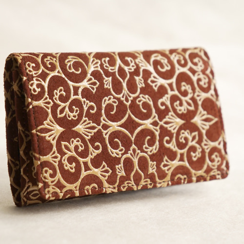 アイヌ文様×甲州印伝 名刺入れ、カードケース 【関根真紀 デザイン