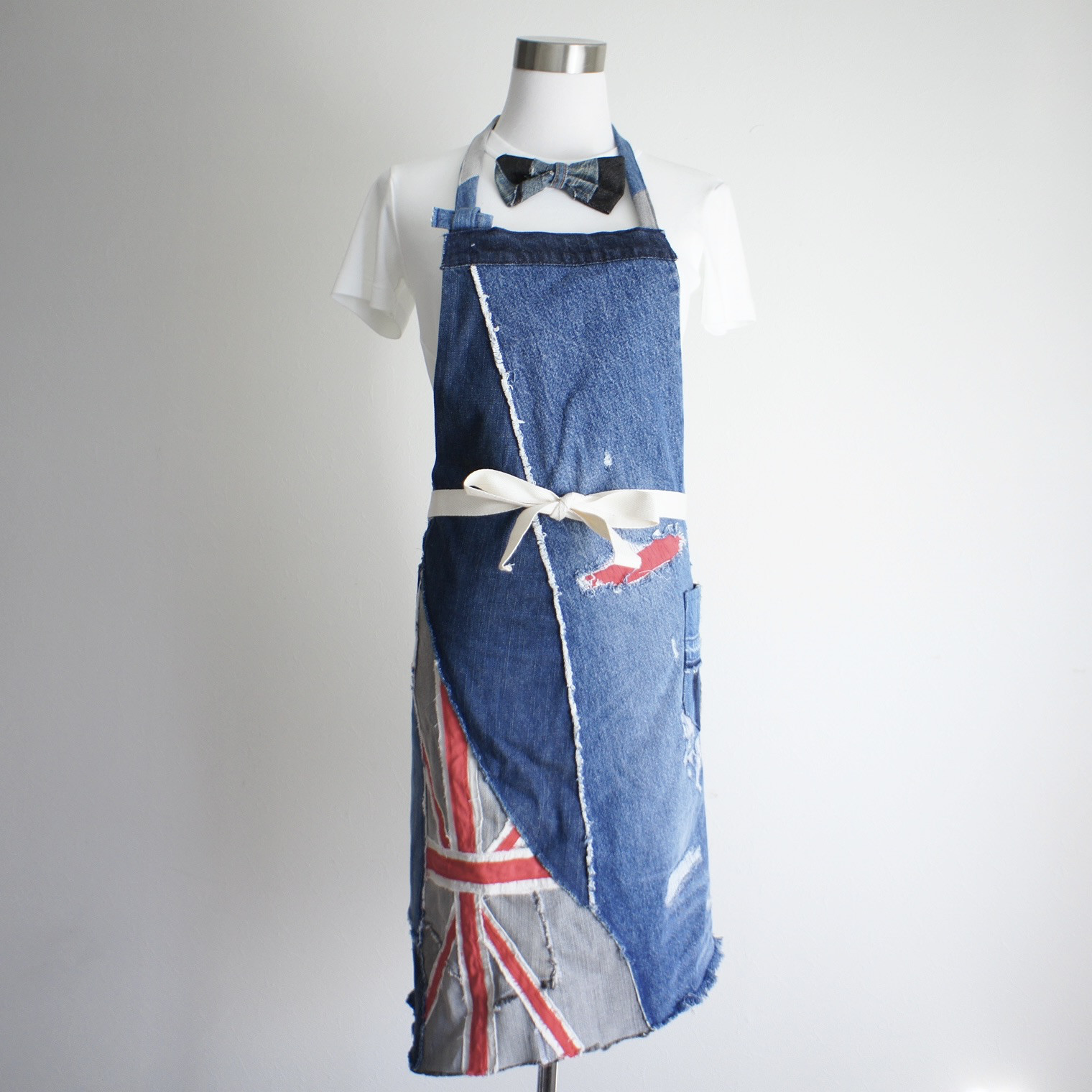 ap-251 パッチワークデニムエプロン　ユニオンジャック
