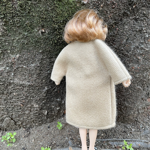 L2424リカちゃん ブライス ハンドメイド 服 ウールコート マフラー付き