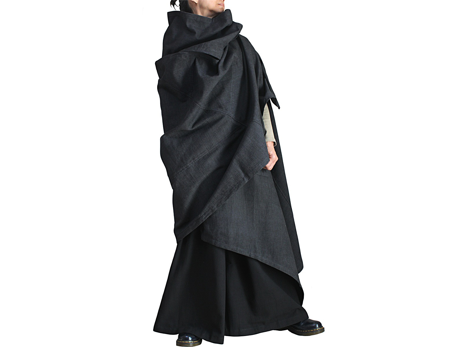 ジョムトン手織り綿の纏のマント（JOO-003-01）