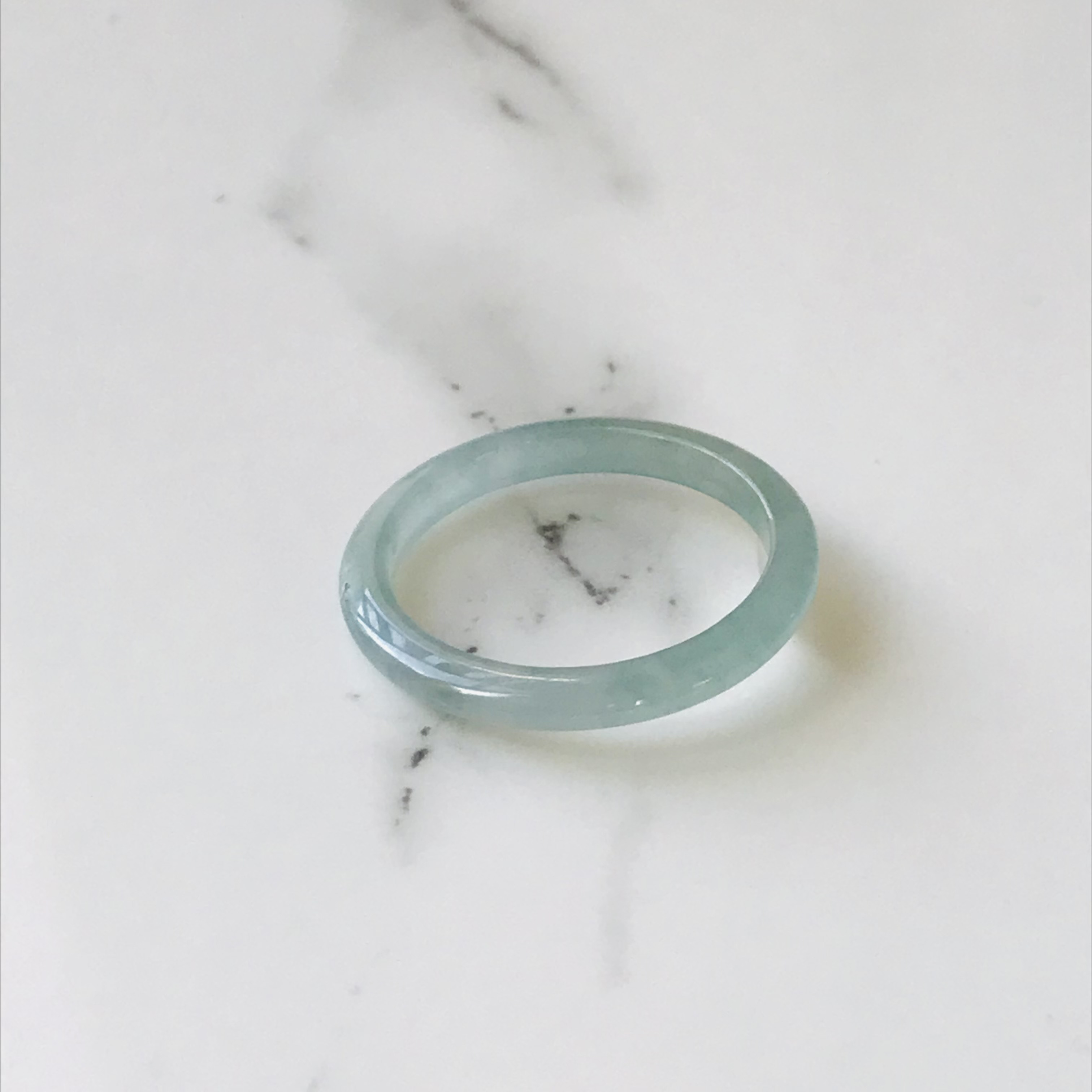 [R35-0016］ ジェイド　JADE ヒスイ　本翡翠　くりぬき　リング　天然石　一点物　グアテマラ産　15号　指輪