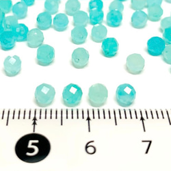 【天然石ラウンドカット】アマゾナイトシリカ　4mm　10粒　ハンドメイド素材 3枚目の画像