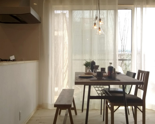 natsusobiku リネンのクリップ留めレースカーテン　ホワイト clip0702_01.jpg