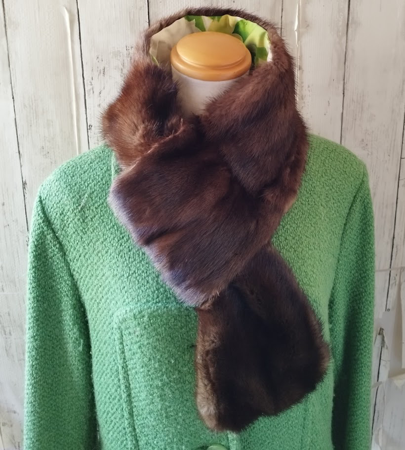 ¶ new antique fur ¶ ★サンプル品★ダークミンクミンクファー着物裏地マフラー