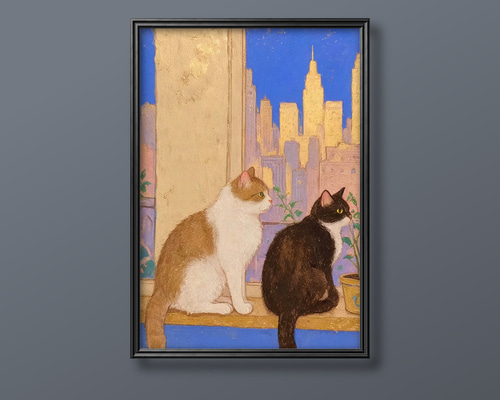 絵画。原画☆キャンバスF10【かわいい猫たちが一緒に香ばしいお風呂に入ります】 絵画。原画☆キャンバスF10【かわいい猫たちが一緒に香ばしいお
