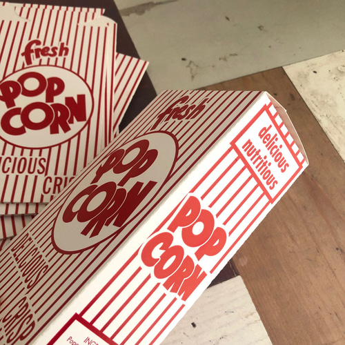 383・【訳ありsale/20%OFF】アメリカ ポップコーン紙箱 10枚セット 箱