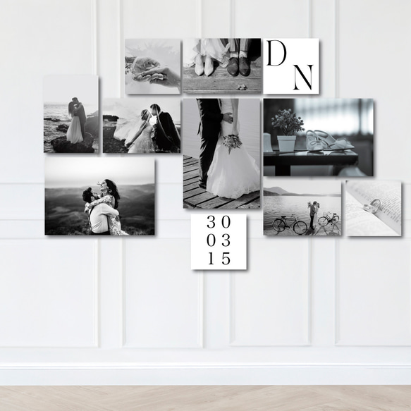 ウェルカムボードセット10枚〜【特急可】フォトパネルセット 選択可 結婚式 ウォールデコ ウェルカムスペース 2枚目の画像