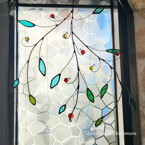 珊瑚　ステンドグラス商品 ステンドグラスパネル サンゴ礁 - ガラス物語 | minne byGMOペパボ