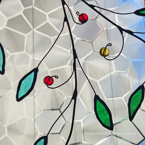 ガラスの枝 母の日 ステンドグラス インテリア雑貨 窓飾り 壁掛 けサン