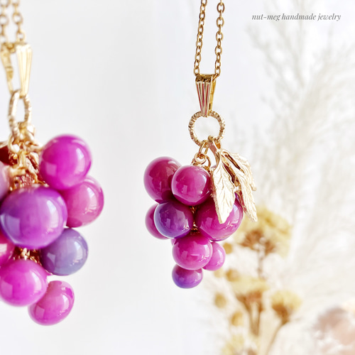 つやつや葡萄のネックレス(フェイクフード/フェイクスイーツ/フルーツ