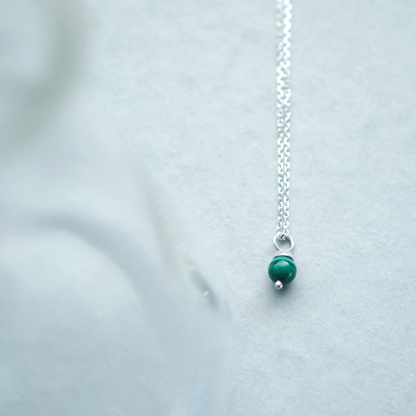 925シルバー マラカイト ネックレス ペンダント